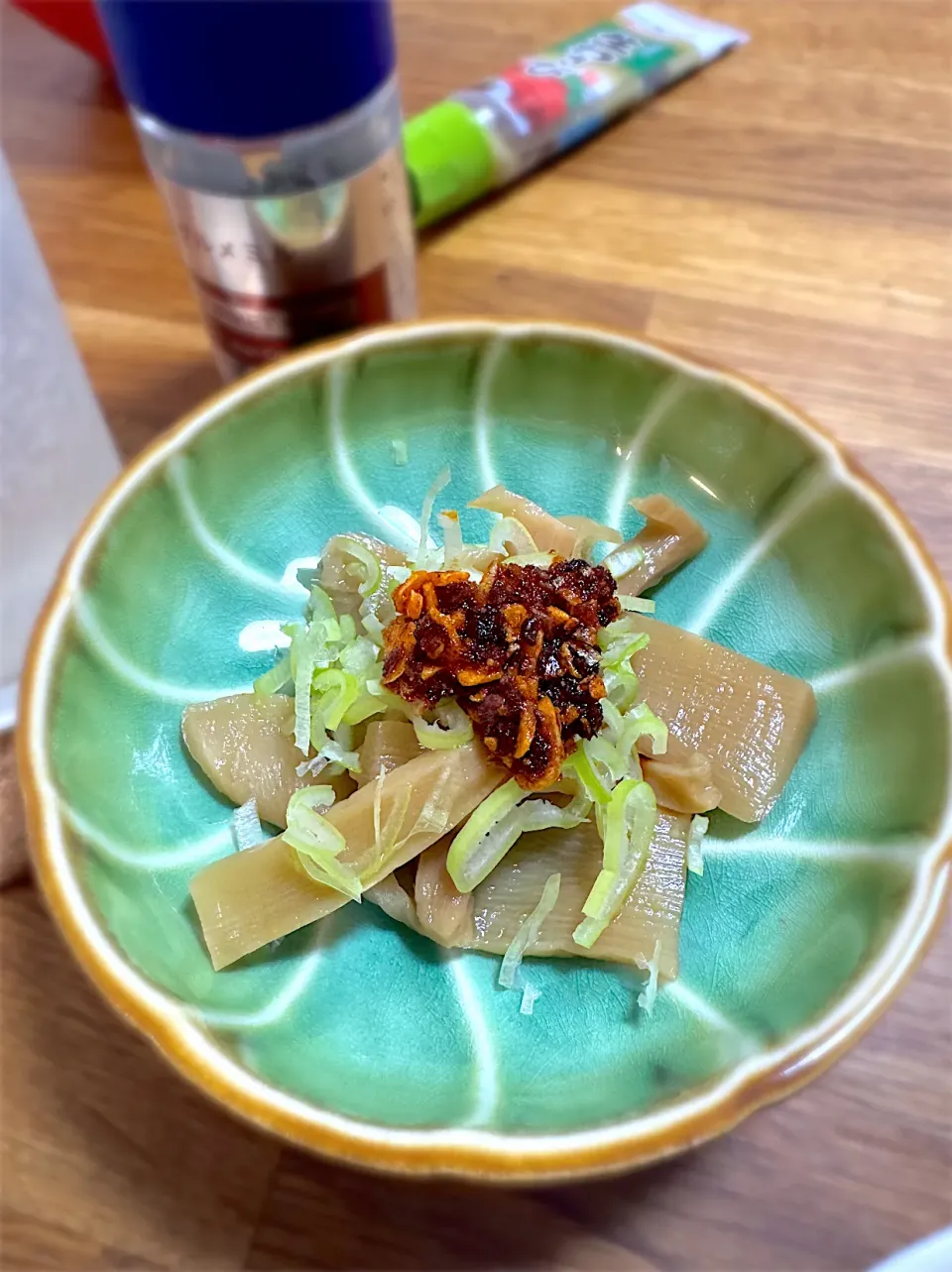 自家製メンマ煮×辛そうで辛くない少し辛いラー油|morimi32さん