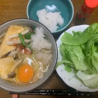 昼食　月見キツネおろしうどん| ATさん