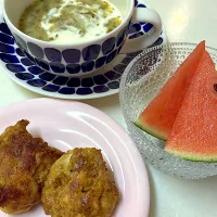 ケールのポタージュ、タンドリー風チキン|makoさん