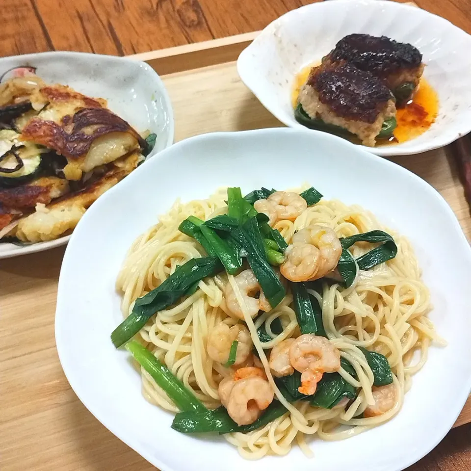 エビとニラの油そば|705さん