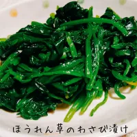 茹でたら切って漬け込むだけ♬ほうれん草のわさび漬け| あんみっちゃんさん