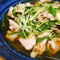 パパ作👨豚こまと水菜のさっと煮|ぱんだのままんさん