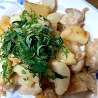 ちいこさんの料理 鶏胸肉と長芋のニンニク味噌炒め| ちいこさん