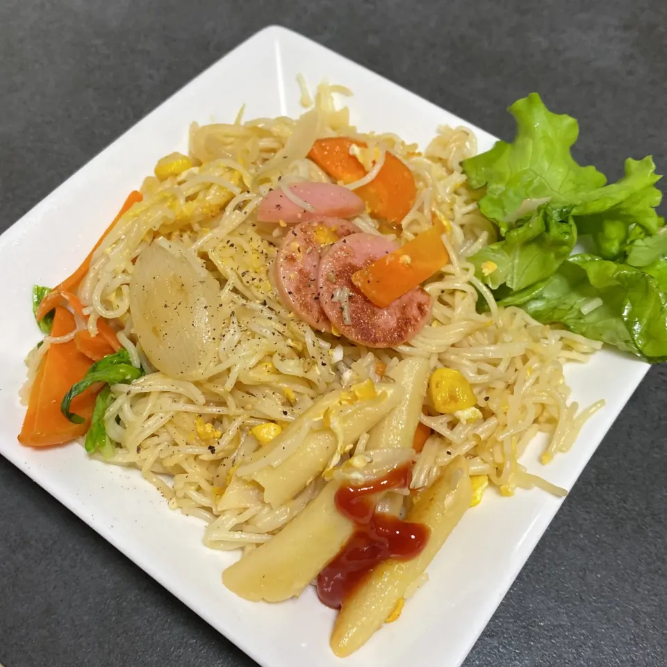 そうめん炒め|ちぐけんさん