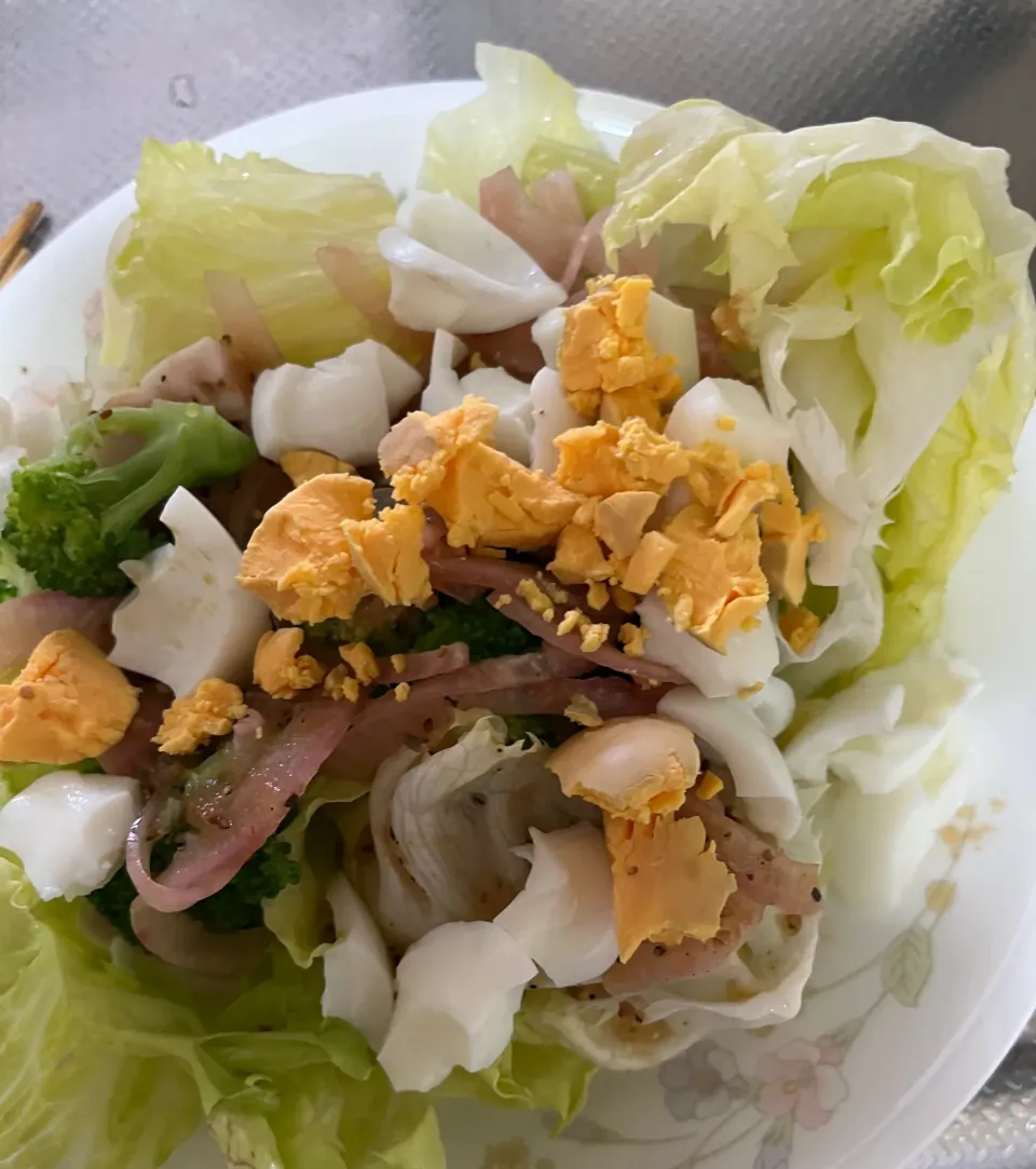 今日の朝食。これに玄米がゆ。|tamemitiさん