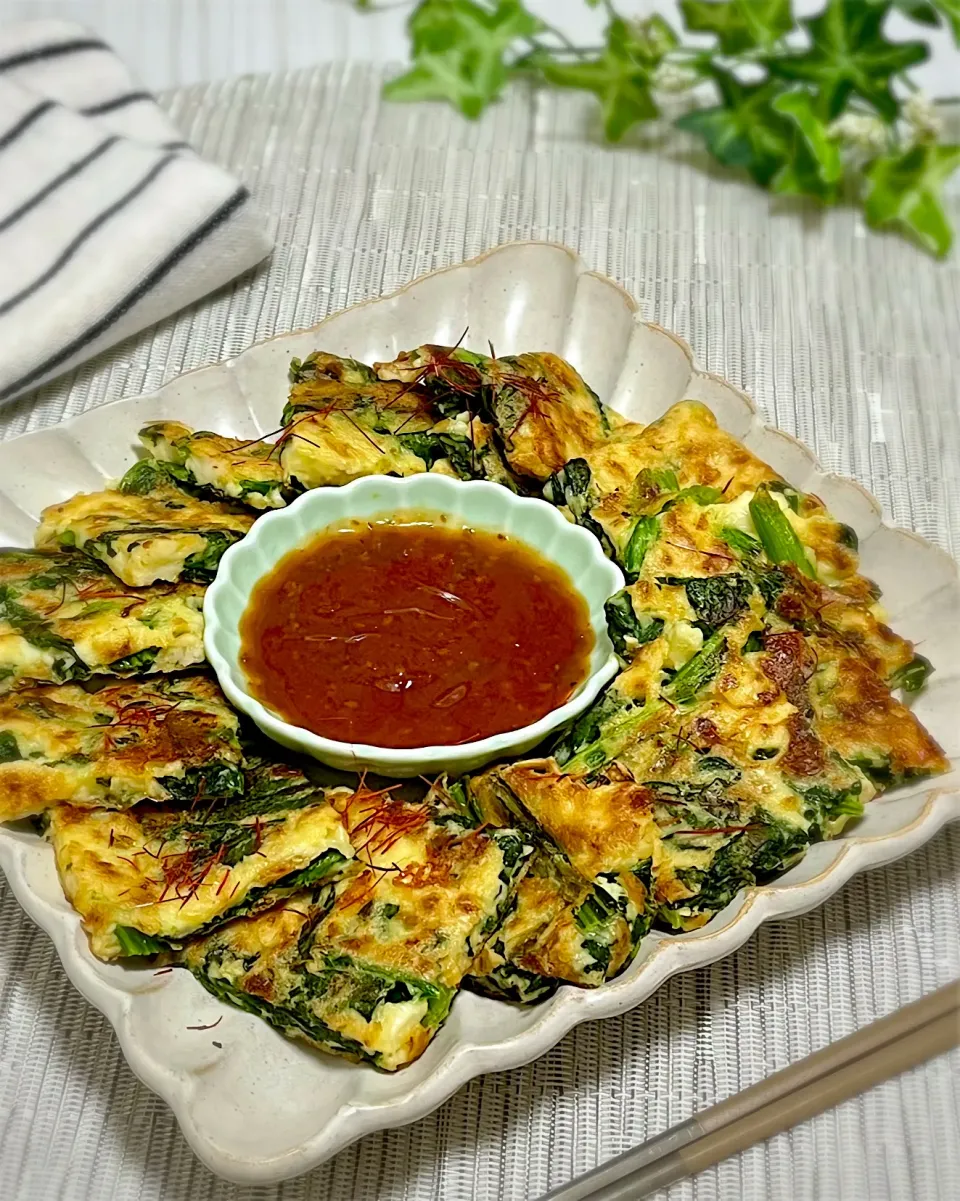 絹揚げとほうれん草のチーズチヂミ🇰🇷|あゆさん