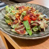 コンビーフとキャベツとプチトマトの炒め物|いがをさん