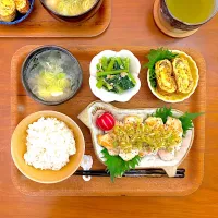 鶏ささみのタン塩風のおぼんごはん| すずさん