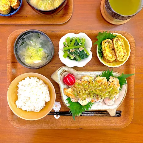 「国産素材信州こうじみそ」を使ってみたSnapdishの料理・レシピ写真:鶏ささみのタン塩風のおぼんごはん