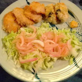 Snapdishの人気料理写真:ヒレカツとカキフライ（もどき）