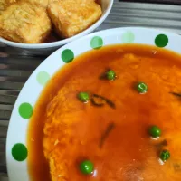 かに玉と揚出し豆腐やい| 時雨さん