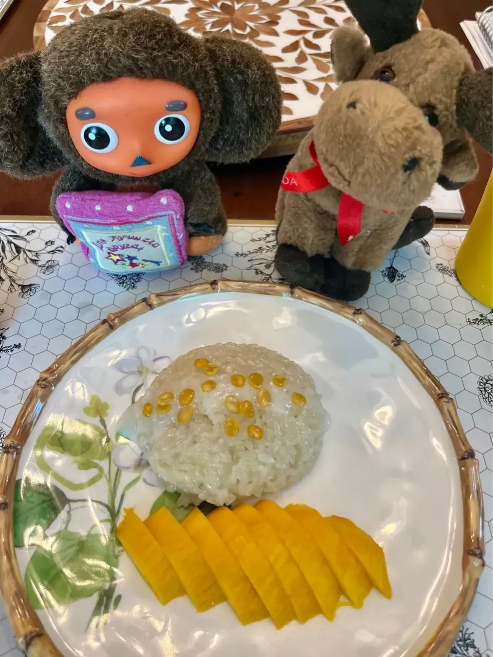 2025/6/14   もち米とマンゴーのデザート　Thai Sweet Sticky Rice and Mango|19 Boys & 野鳥さん