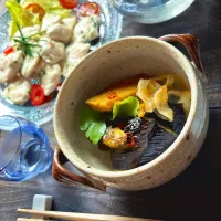 なすとかぼちゃの揚げ浸し  南蛮漬け| meg*ˊᵕˋ*megさん