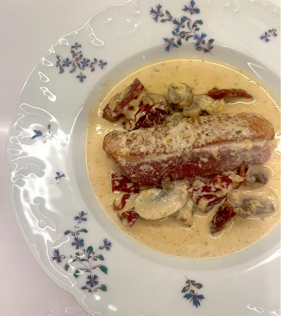 鴨肉のドライトマトクリーム|mmさん