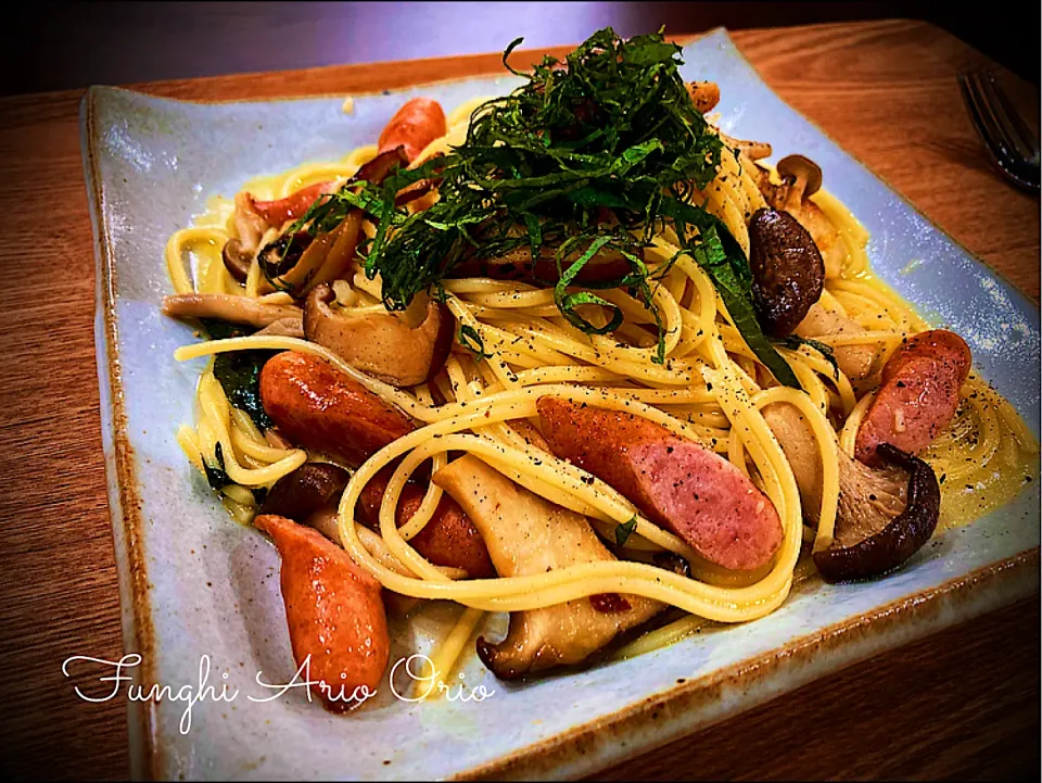 きのこアーリオオーリオ🍄‍🟫🍄|気まぐれシェフ🇮🇹🍝さん