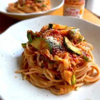 ズッキーニのトマトパスタ| むぎこさん