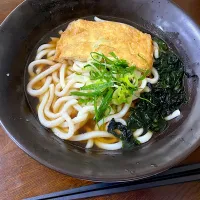 簡単キツネわかめうどん|単身赴任のっちさん