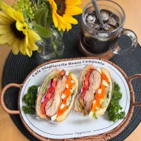 6/15❤︎照り焼きチキンのわんぱくトーストサンド🌱

今日は自宅でのんびりランチ🥪

＊ に志かわ生食パン
＊ 照り焼きチキン
＊ 半熟たまご
＊カットミックスレタス＊トマト|Makinsさん