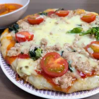 フライパンでピザ🍕|はちみつポルコさん