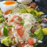 🐧ペンギン2さんの料理 サルサソース添そうめん🤞|🐧ペンギン2さん