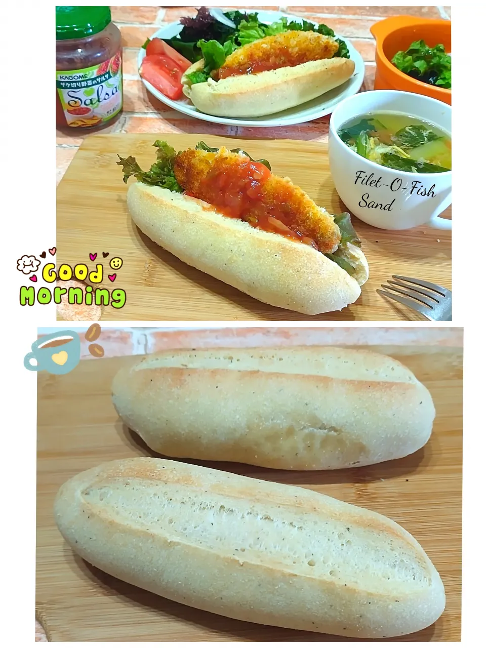 サルサでフィレオフィッシュサンド|みったんさん