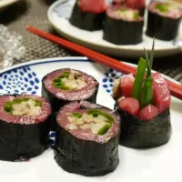 鮪といぶりがっこの「とろタク」巻き|麻紀子さん