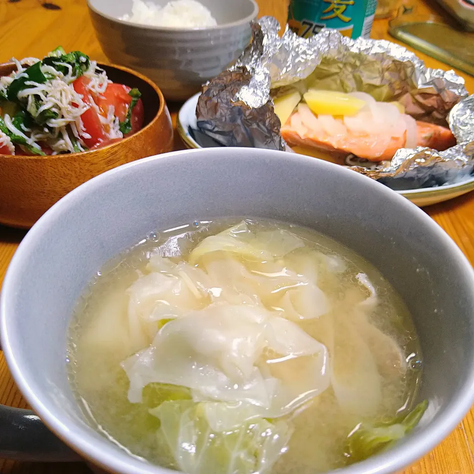 ワンタン入り豚バラきゃべつのスープ|とまと🍅さん