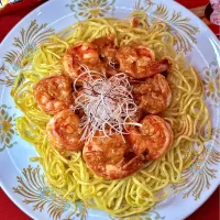 エビチリのかた焼きそば  🇨🇳