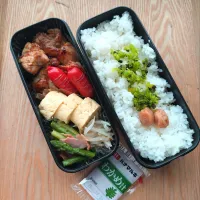 醤油麹とはちみつ漬けチキン弁当|みわさん