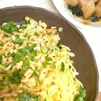 レモン塩焼きそば、蒟蒻とワカメの醤油煮|まみみさん