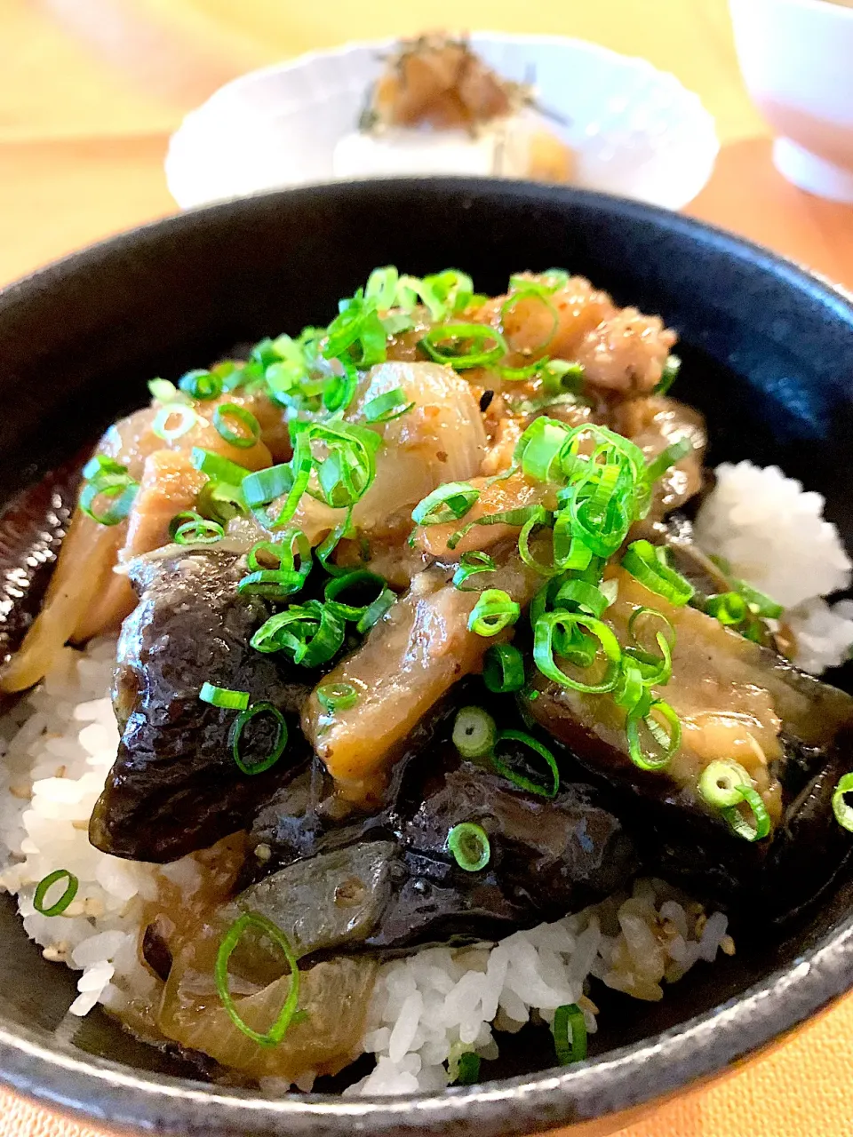 Chicken & Italian Eggplant Teriyaki Rice Bowl|gonbenさん