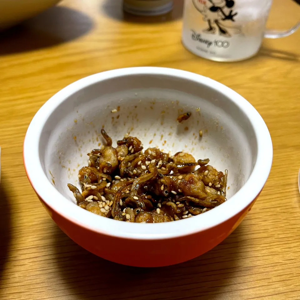 大豆とシラスの甘辛ごま絡め|ごはんきろくさん