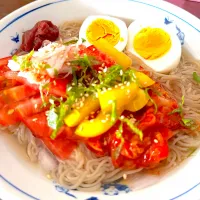 真夏日！夏バテ対策・梅キムチ冷麺|kozkozさん