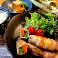 いんげんの肉巻きで晩御飯|Mikaさん