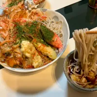 小エビのかき揚げ、イカ天などで冷たいお蕎麦|Takeshi  Nagakiさん