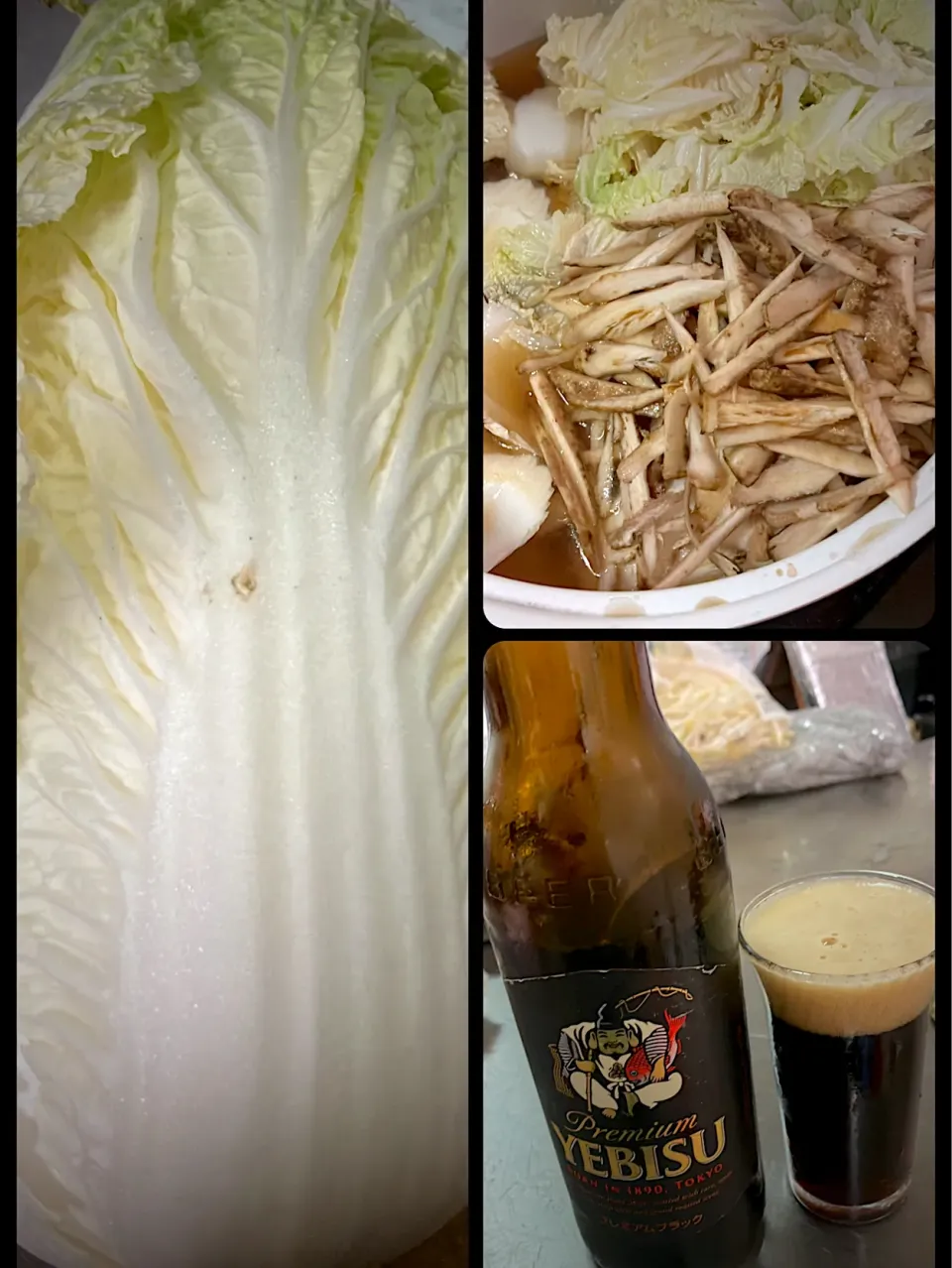 白菜は新聞紙に包んで涼しい場所に置いておけば１ヶ月以上もつ野菜🥬 残り全部の白菜や残り全部の美東ごぼうを使って使って有り合わせのすき焼き|🐈⸒⸒⸒⸒つるのダンス🐈🐾さん