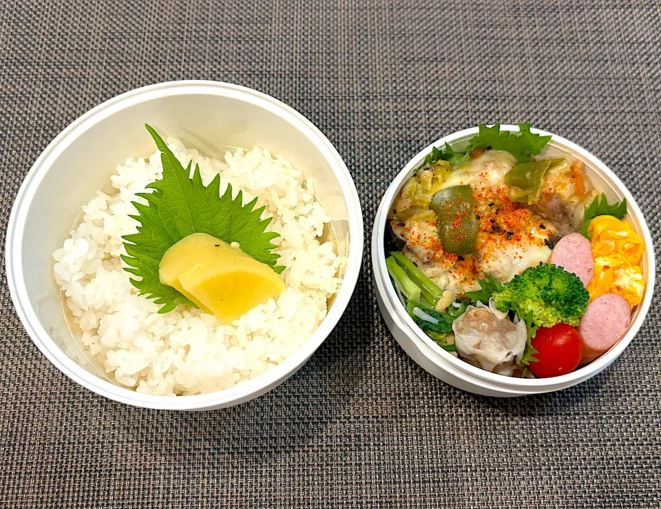 高校生息子のお弁当🍱 鶏肉の味噌チーズ焼き弁当🍱|Snow10さん