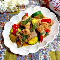 鶏肉と野菜の梅ダレ炒め✨|ringonamaさん