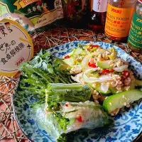 ライペでくるりん🌀ラープガイ生春巻き| にゃんぺこさん
