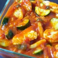 鶏胸肉とズッキーニのトマト煮|ぱんだのままんさん