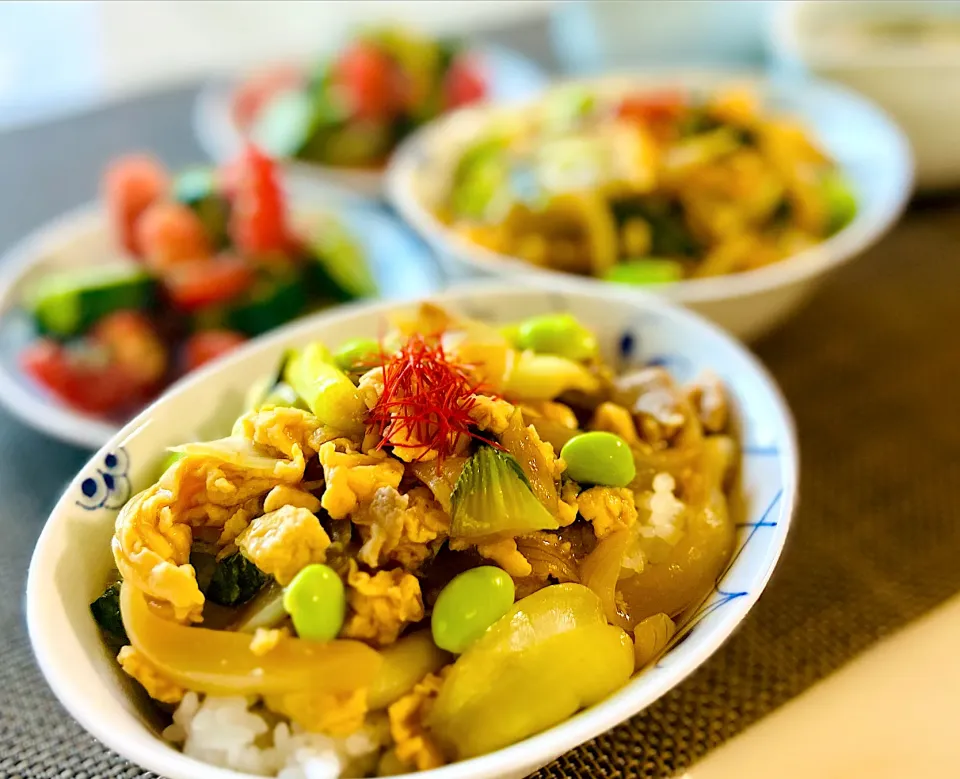 豚肉と青梗菜のオイスター餡掛け丼|M⭐︎さん