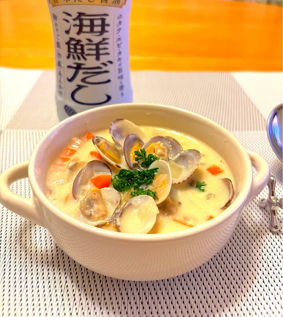 海鮮だしでクラムチャウダー|とっぴぃさん