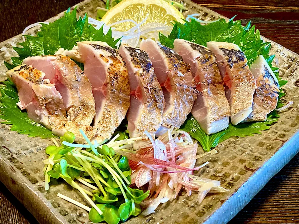 美味しくな〜れと 炙った 「あじ刺身」|mottoさん