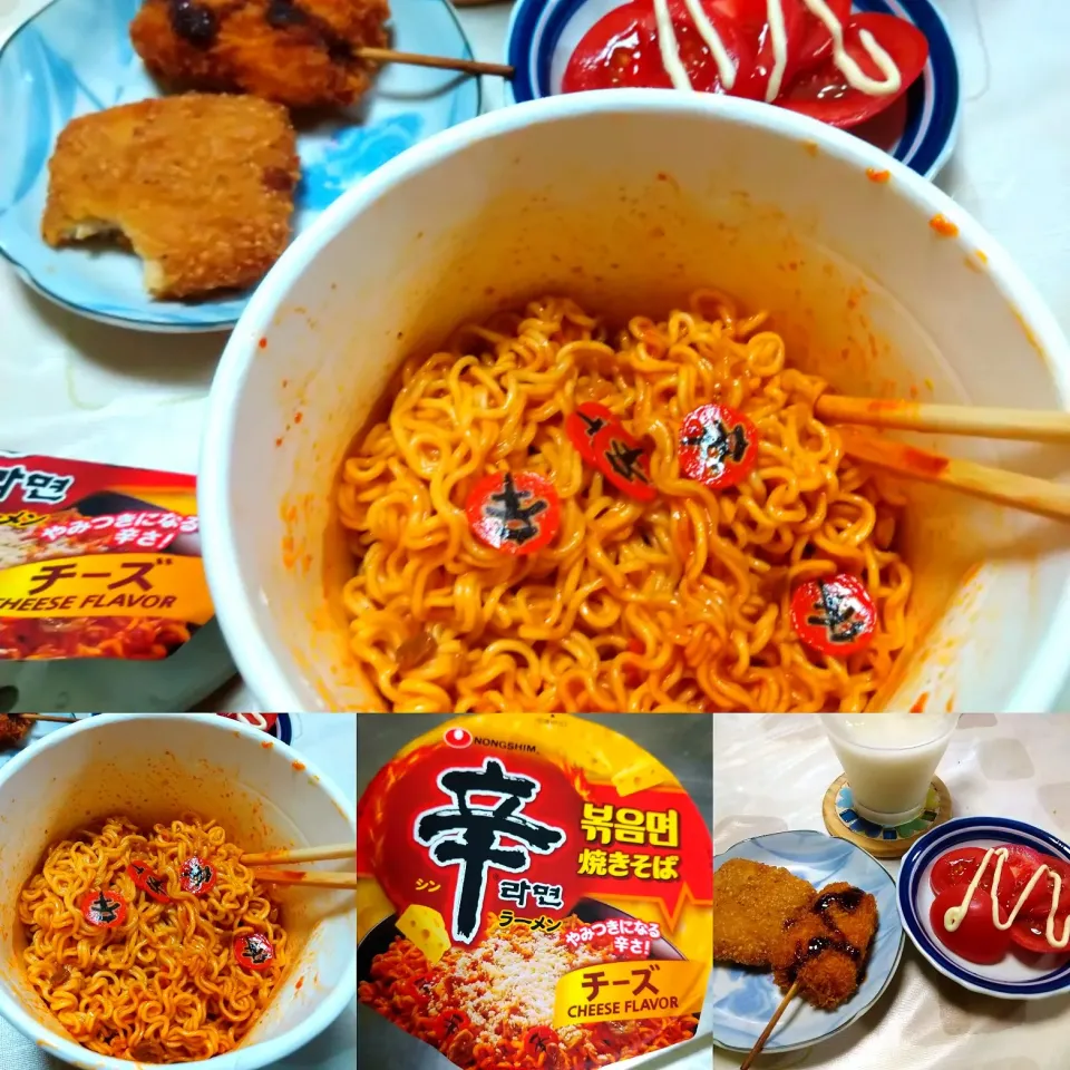 辛ラーメンやきそばチーズ|うたかた。さん