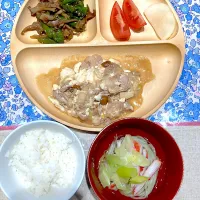 とろとろきのこ豆腐とピーマン舞茸煮|おしゃべり献立さん