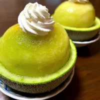 メロン丸ごとケーキ！|長さんさん