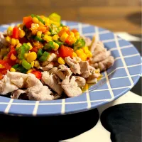 夏野菜ソースの豚しゃぶ