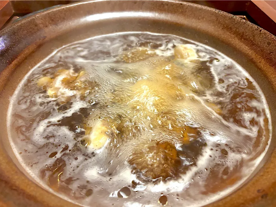 今日は❗️すっぽん🐢コース👀・⑥すっぽん鍋出来上がり😋✨

（2025.06.17）Naotake Yosimuraさんとの会食でした😎|山勝さん