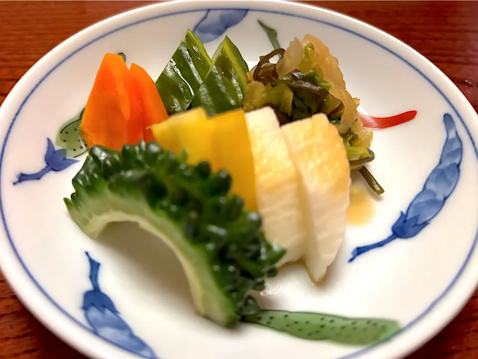 今日は❗️すっぽん🐢コース👀・⑨量多めの香の物 😋✨（終わり）

（2025.06.17）Naotake Yosimuraさんとの会食でした😎|山勝さん