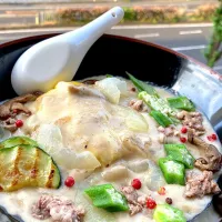 天津飯風グリーンカレー